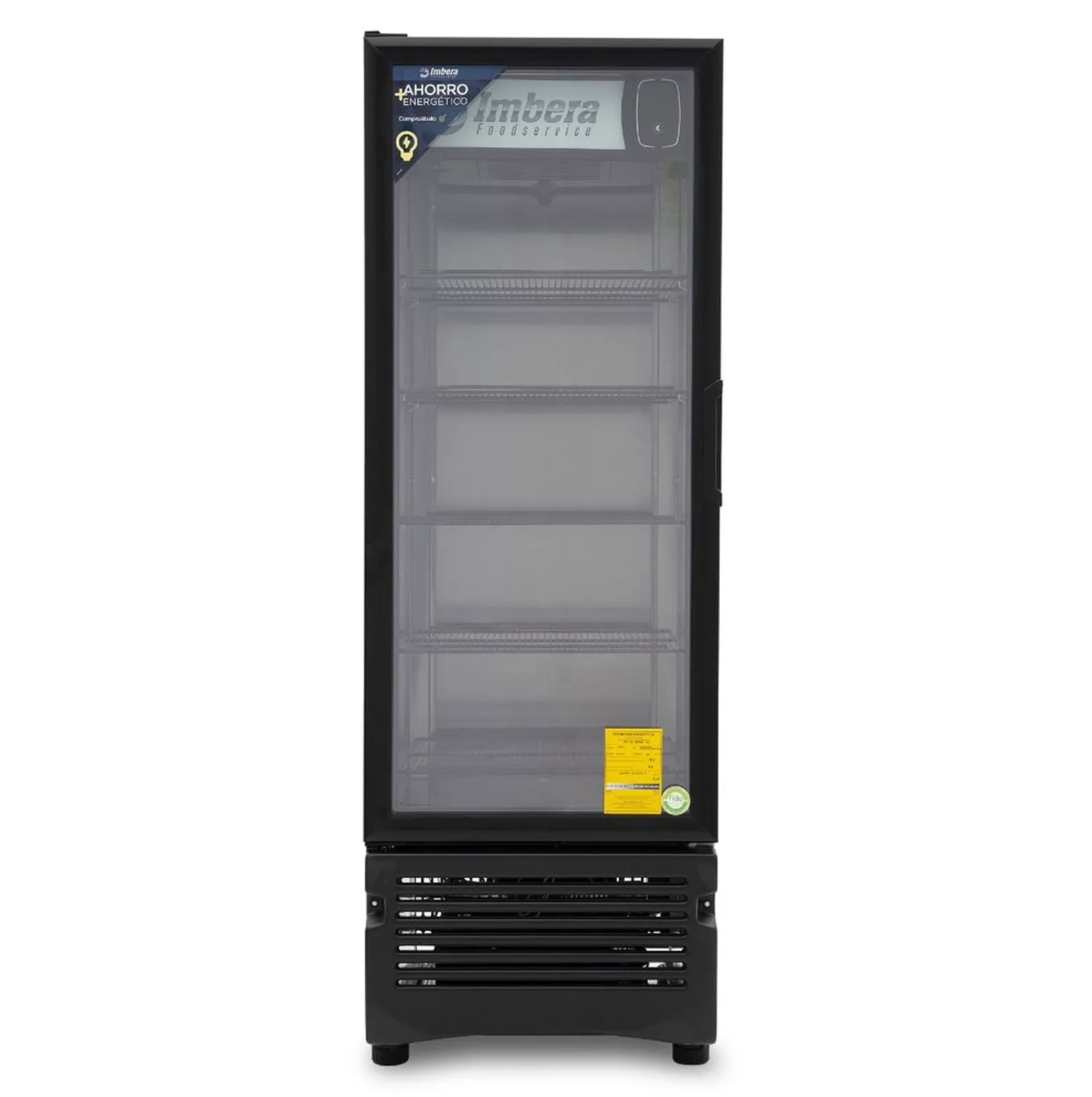 IMBERA VR12 REFRIGERADOR INOX PUERTA CRISTAL 12 PIES
