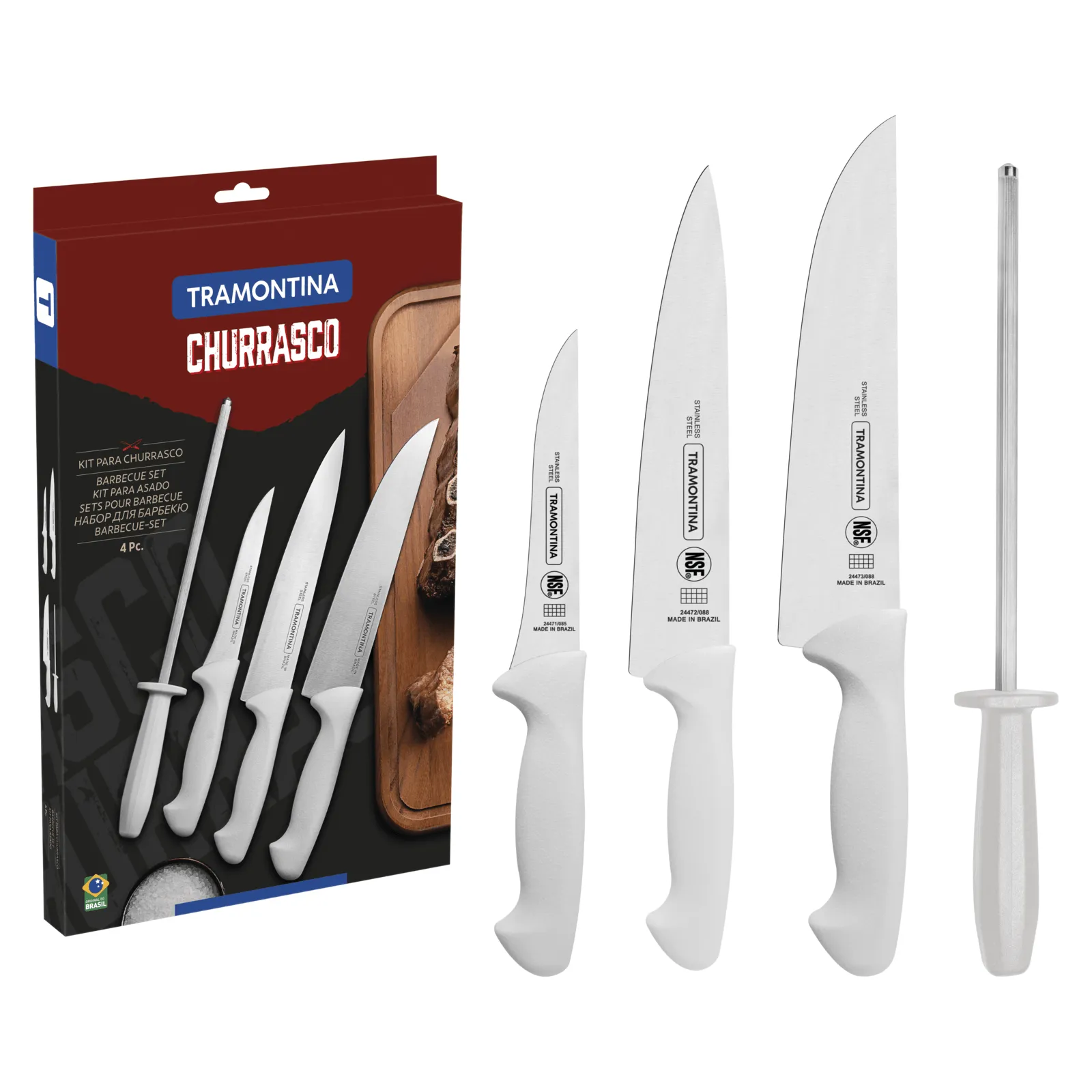 TRAMONTINA JUEGO DE CUCHILLOS 4PZ PREMIUM