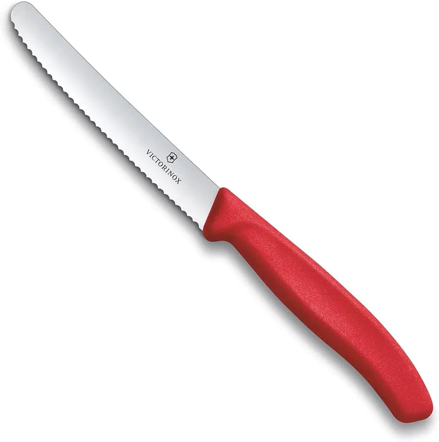 VICTORINOX CUCHILLO DENTADO 11CM ROJO