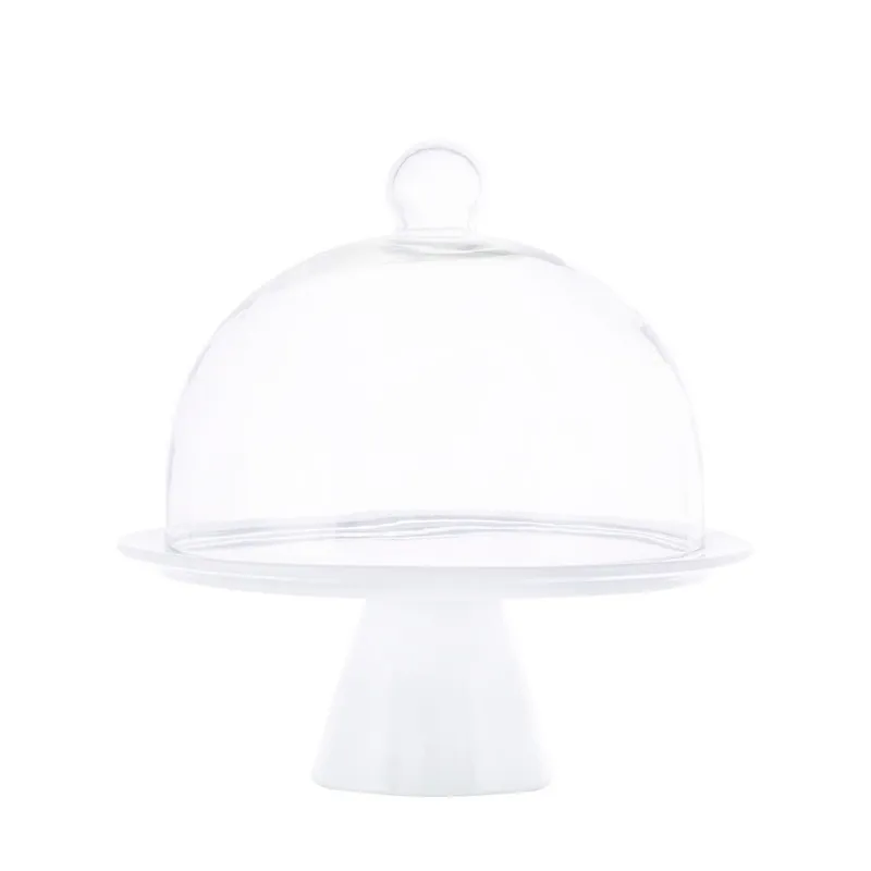 PASTELERA CON BASE Y CAMPANA DE VIDRIO 24CM
