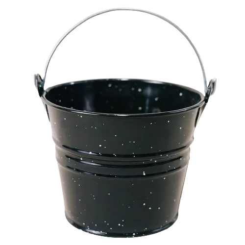 PELTRE CUBETA 5 NEGRO CON MOTAS