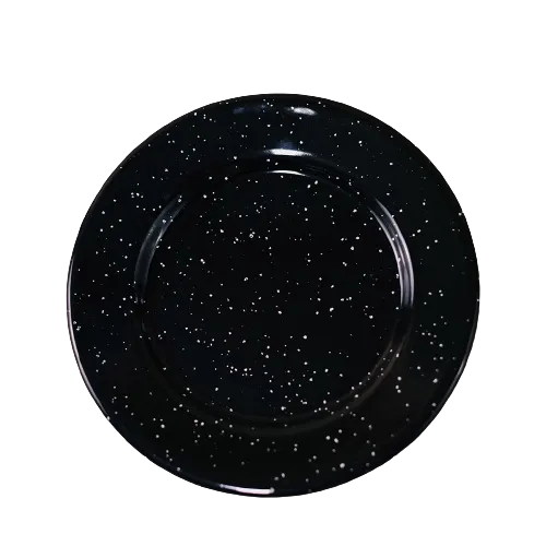 PELTRE PLATO LISO 24CM NEGRO CON MOTAS