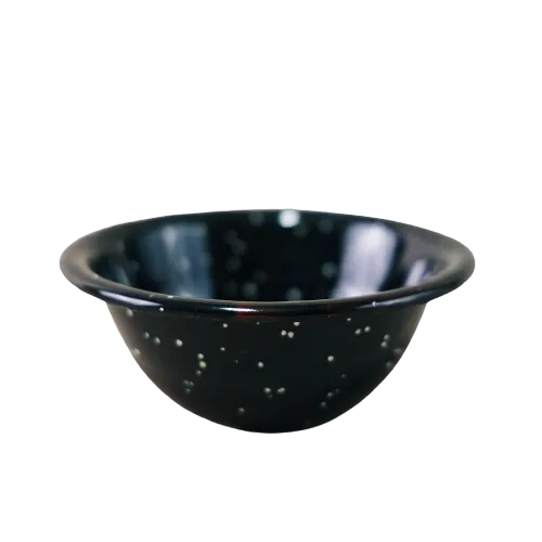 PELTRE RAMEKIN BOWL 8CM NEGRO CON MOTAS