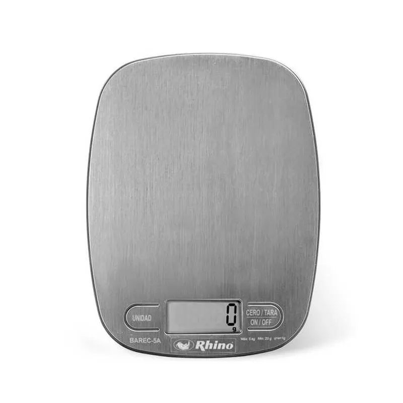 BASCULA PLATO DE ACERO INOXIDABLE 5KG/1G