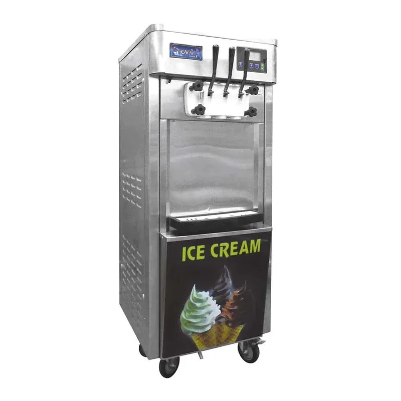 MÁQUINA DE HELADO SUAVE DE PISO CON SISTEMA NOCTURNO 240V