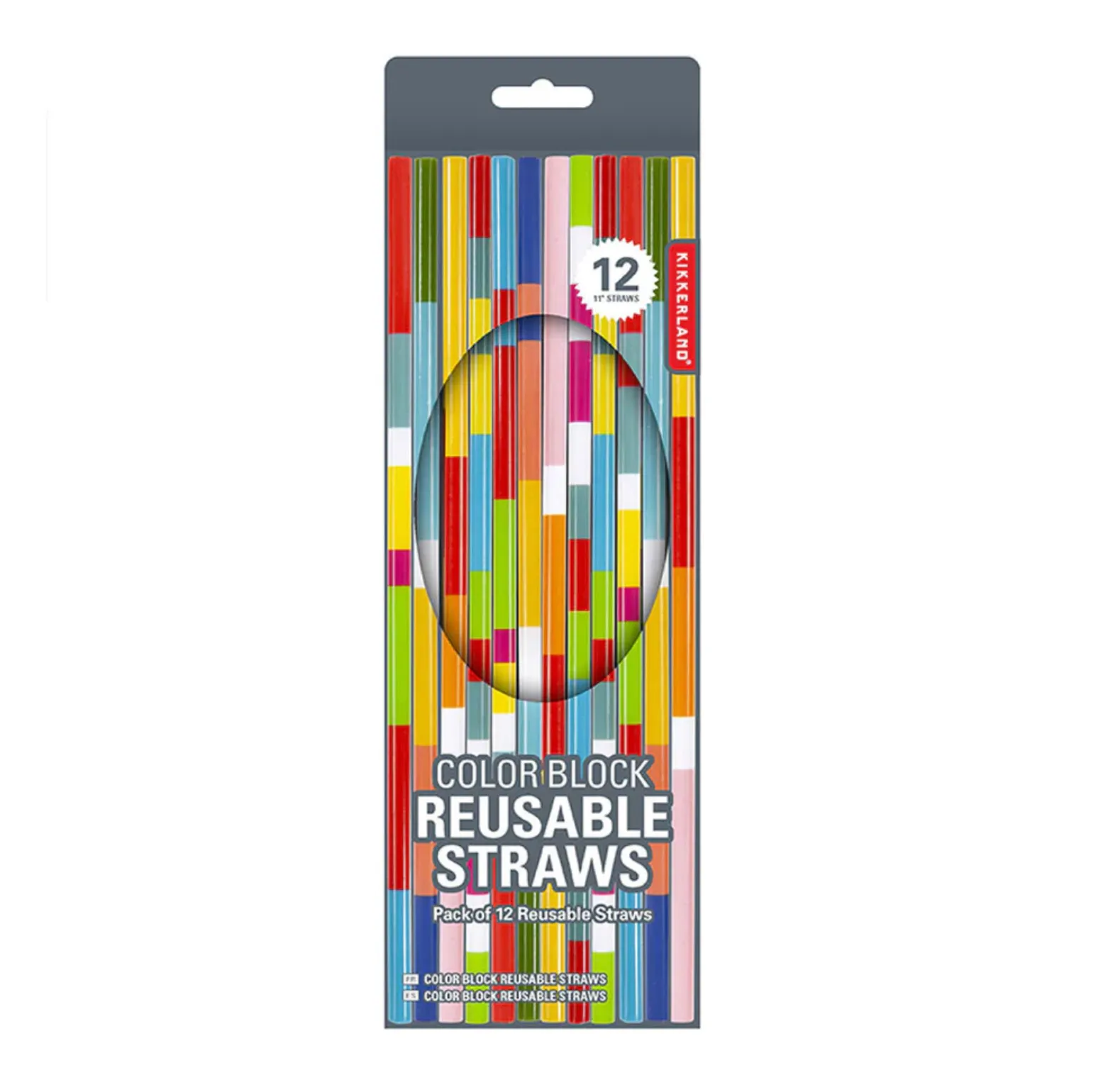 KIKKERLAND POPOTES REUSABLES COLOR BLOCK 12PZ