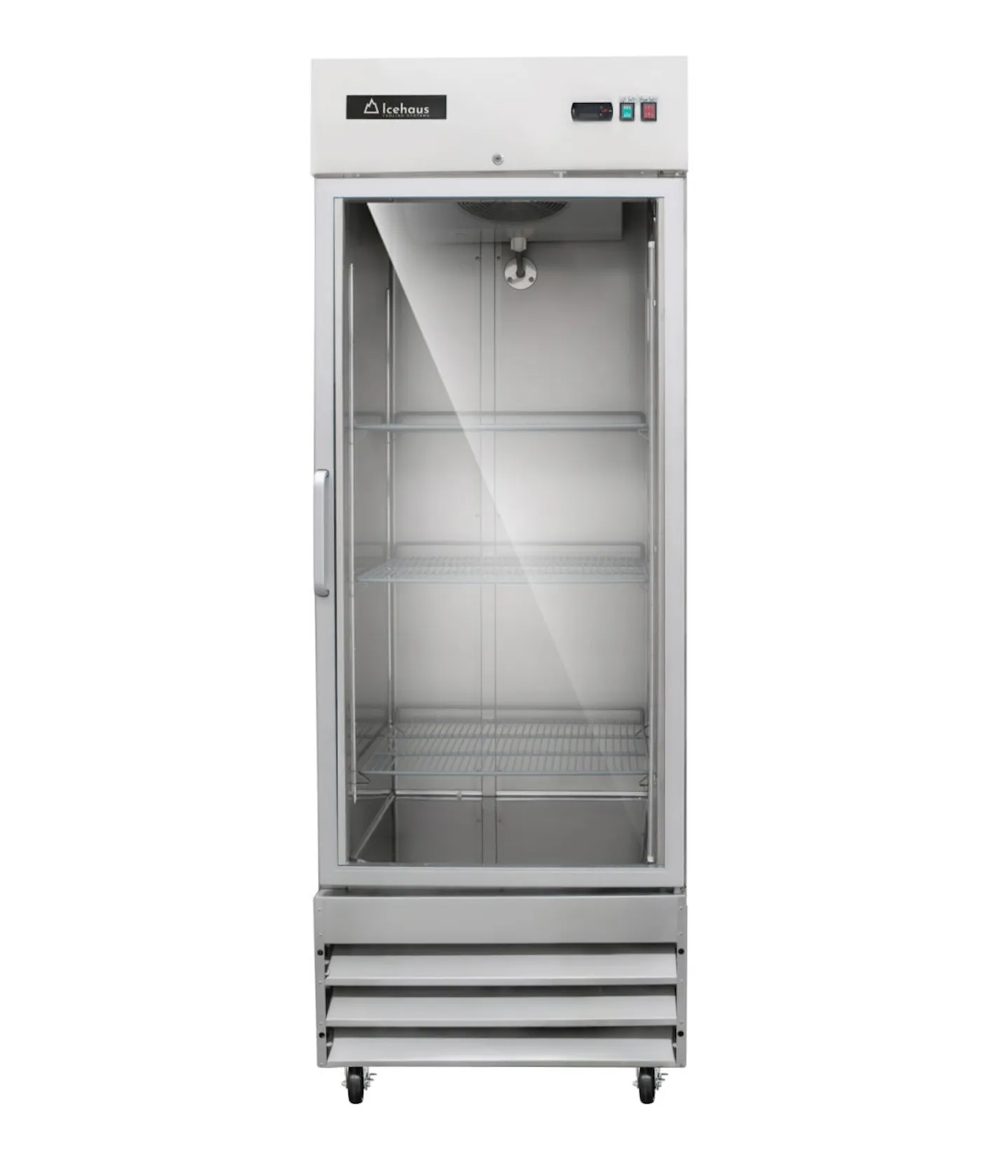 ICEHAUS CONGELADOR ACERO PUERTA CRISTAL 21 PIES