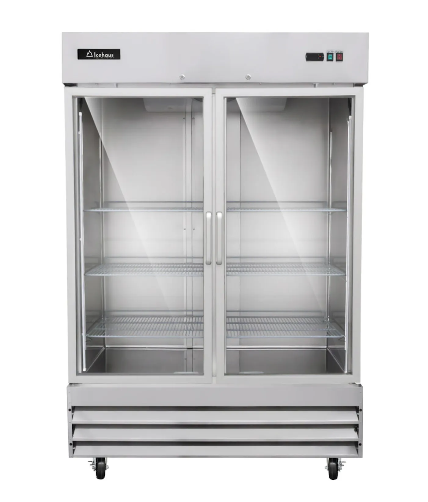 ICEHAUS CONGELADOR ACERO 2 PUERTAS CRISTAL 41 PIES