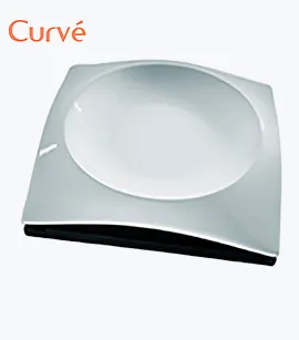 PLATO SOPERO CUADRADO CON BASE CURVE