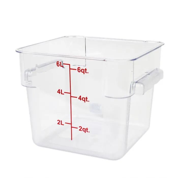 CONTENEDOR CUADRADO 6 LITROS POLICARBONATO