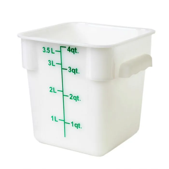CONTENEDOR CUADRADO 4 LITROS BLANCO