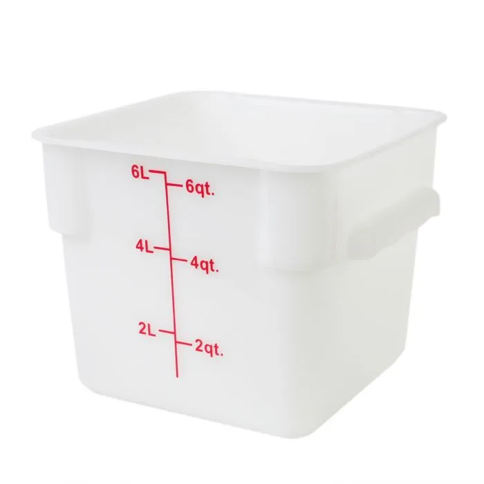 CONTENEDOR CUADRADO 6 LITROS BLANCO