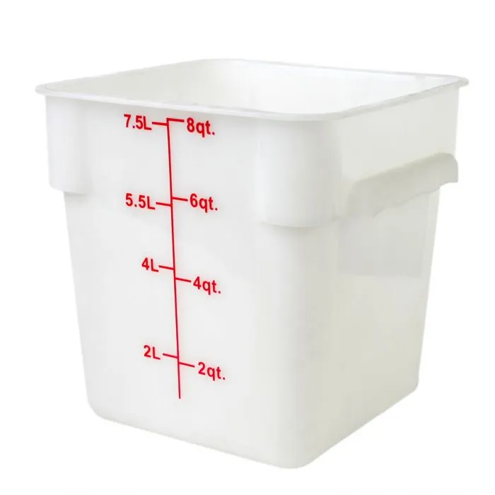 CONTENEDOR CUADRADO 8 LITROS BLANCO