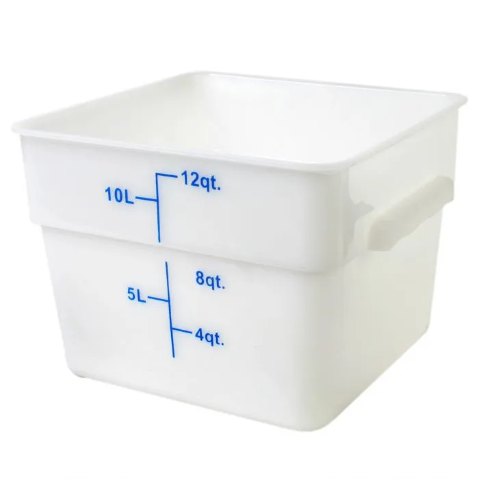 CONTENEDOR CUADRADO 12 LITROS BLANCO