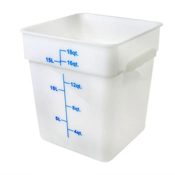 CONTENEDOR CUADRADO 18 LITROS BLANCO
