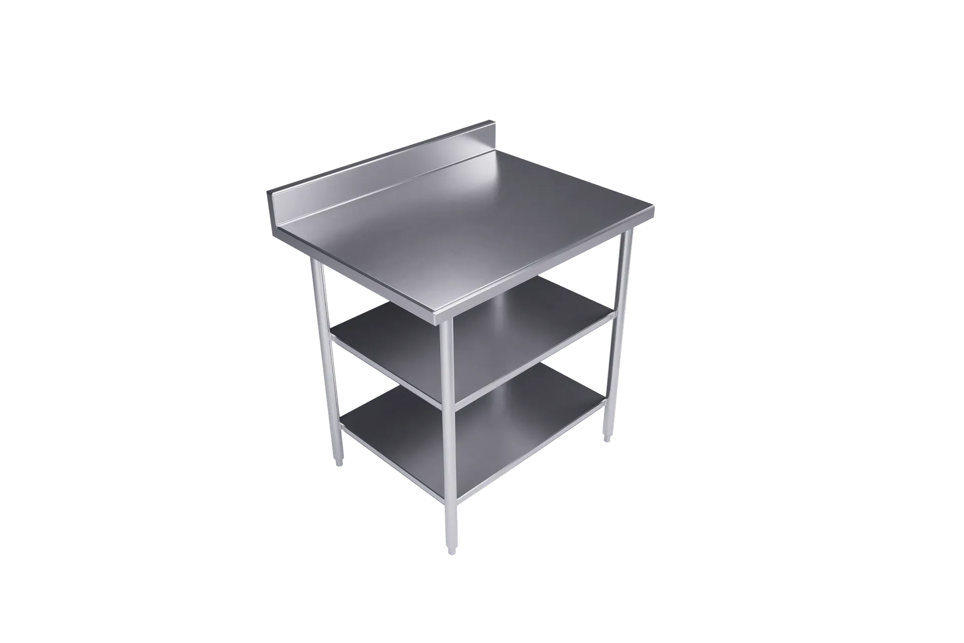 MESA DE TRABAJO CENTRAL CON DOBLE ENTREPAÑO 120X50X90CM