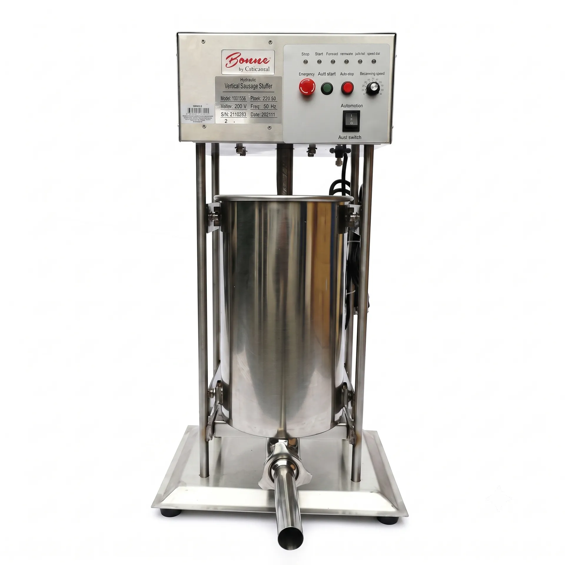 EMBUTIDOR ELECTRICO BONNE 10L
