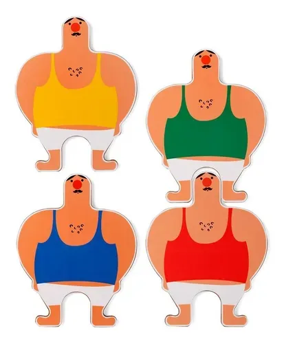 KIKKERLAND POSAVASOS ACROBATAS 4PZ