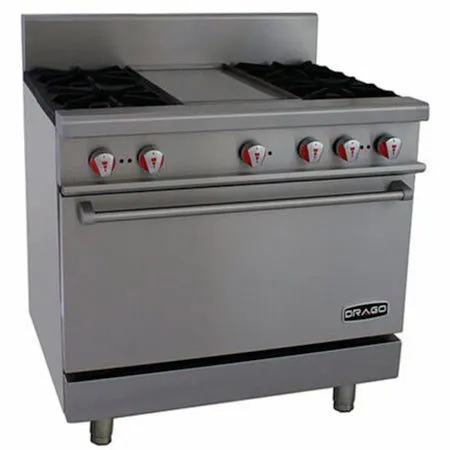 DRAGO ESTUFA CG-41P CON 4Q, HORNO Y PLANCHA