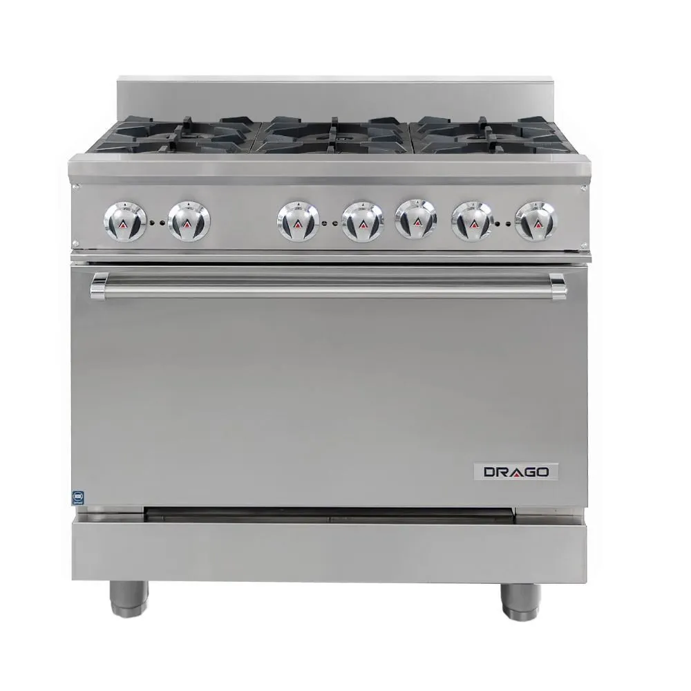 DRAGO ESTUFA CG-61 CON 6 QUEMADORES Y HORNO