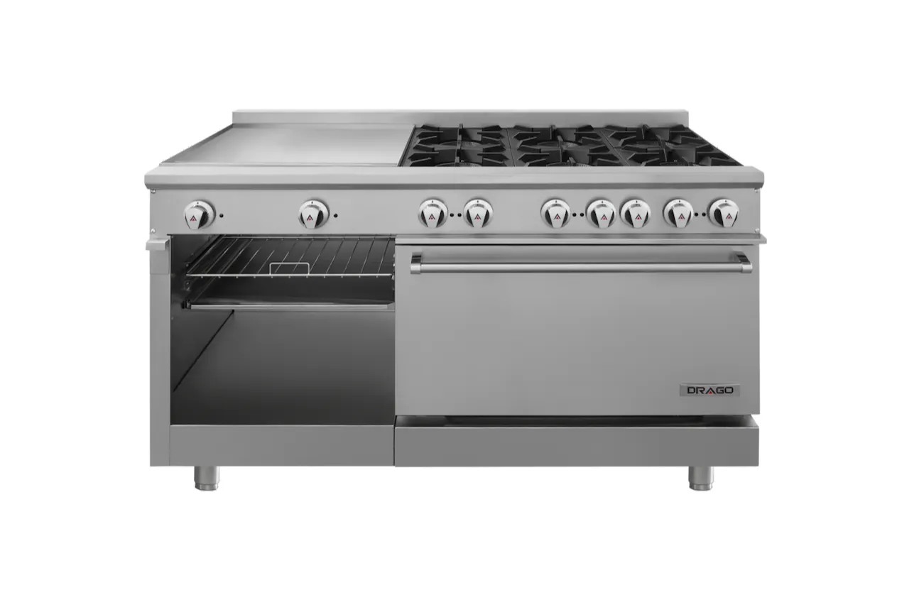 DRAGO ESTUFA CG-61PD CON 6Q, HORNO Y PLANCHA