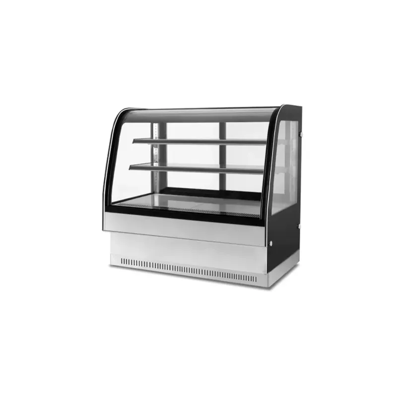VITRINA EXHIBIDORA CRISTAL CURVO 306L