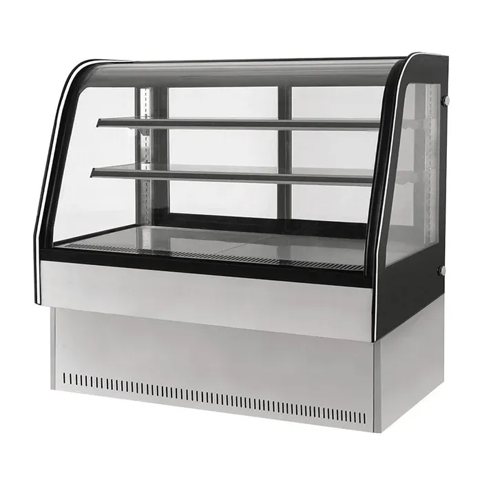 VITRINA EXHIBIDORA CRISTAL CURVO 387L