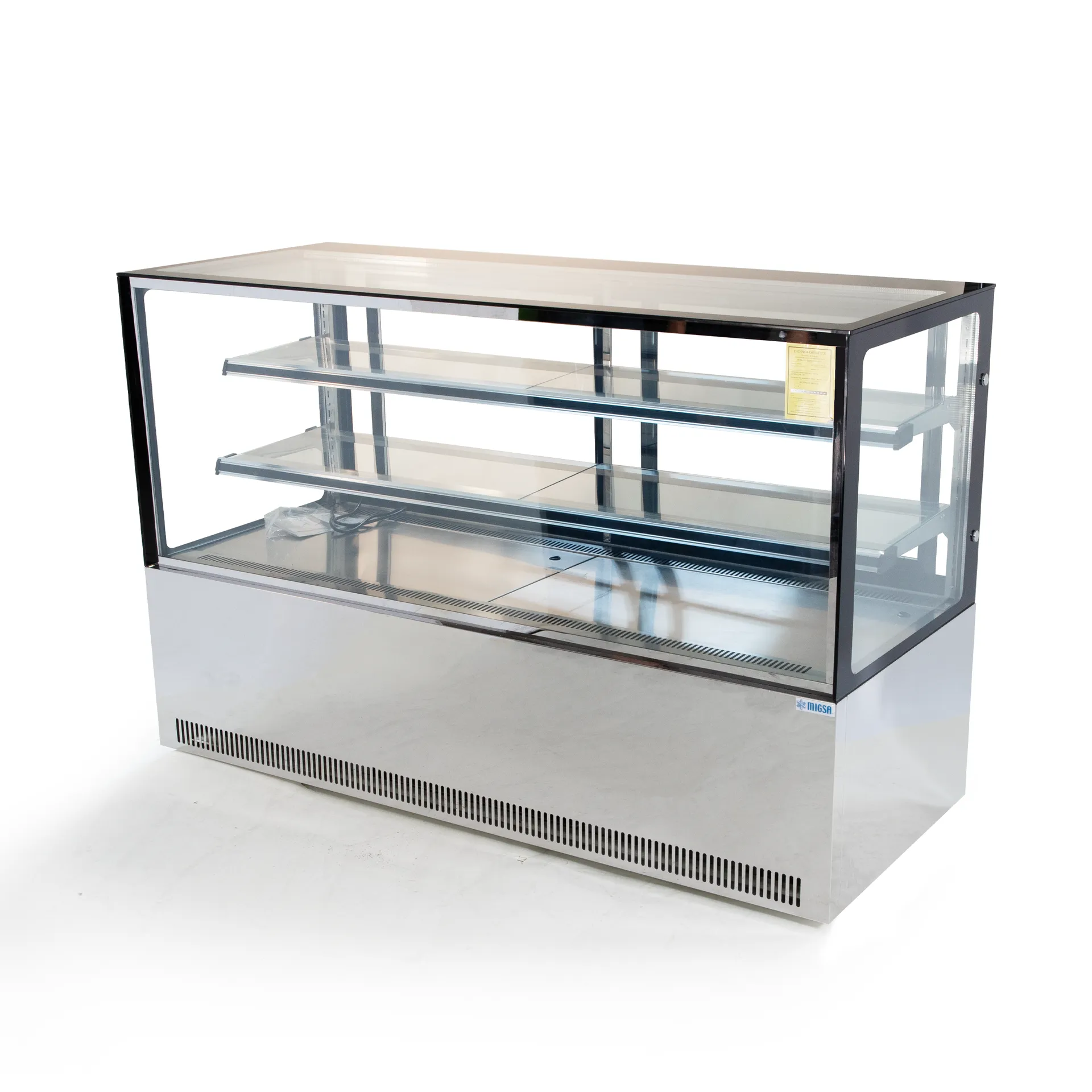 MIGSA VITRINA REFRIGERADA CRISTAL RECTO 180 CM