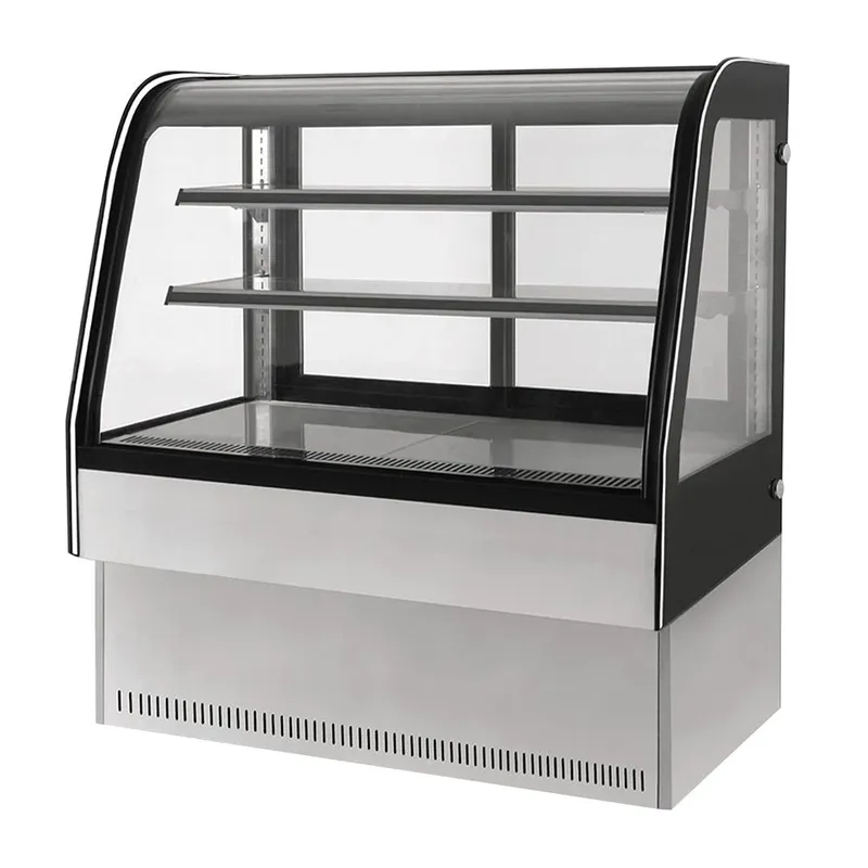 VITRINA EXHIBIDORA CRISTAL CURVO 225L