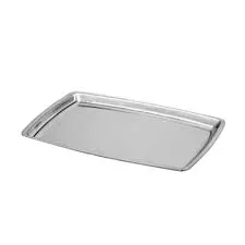 PLATO TRINCHE RECTANGULAR ACERO INOX 26X18CM