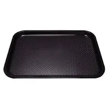CHAROLA FAST FOOD 40X30CM ANTIDERRAPANTE NEGRA