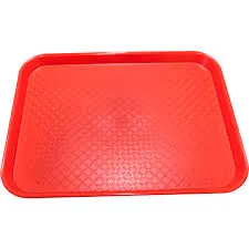 CHAROLA FAST FOOD 40X30CM ANTIDERRAPANTE ROJA