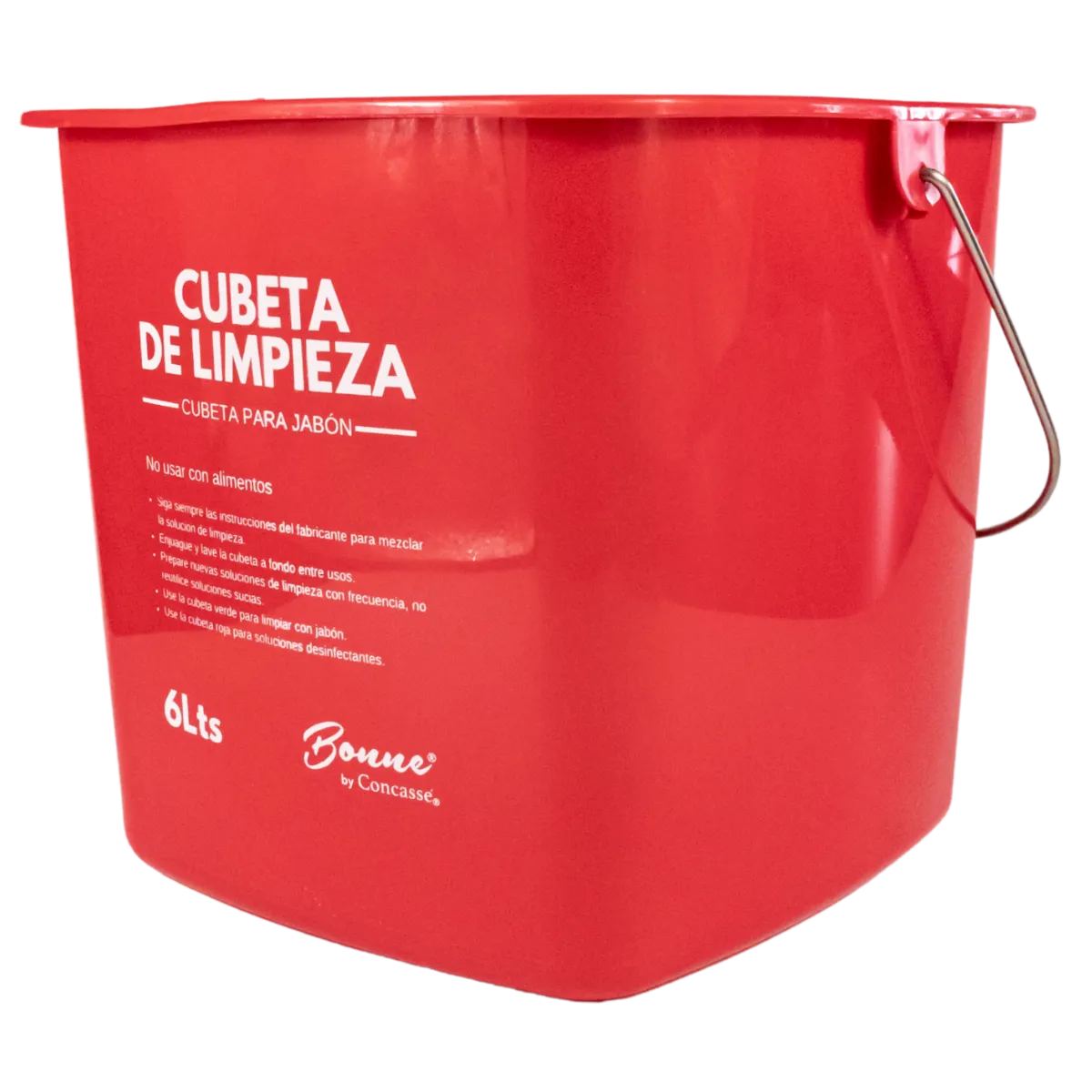 CUBETA DE LIMPIEZA ROJA 6LT