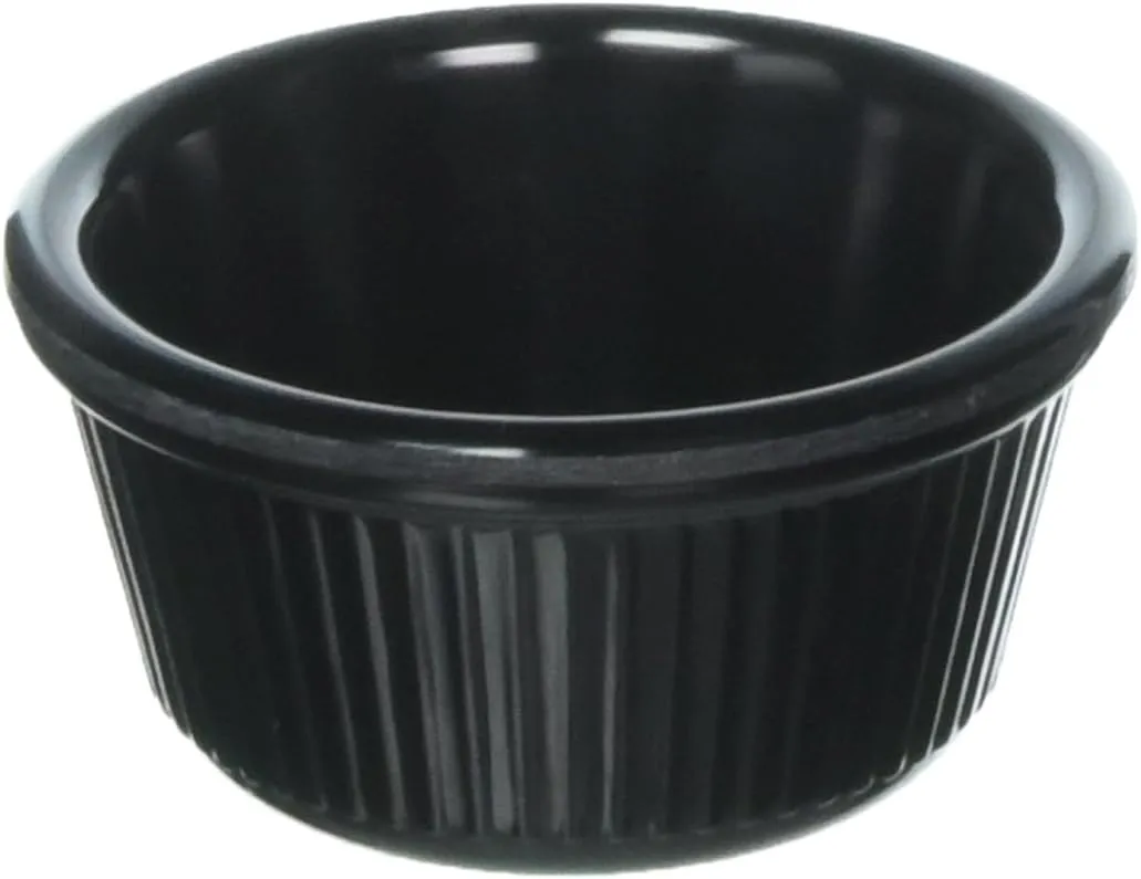 RAMEKIN 1.5OZ RAYADO NEGRO