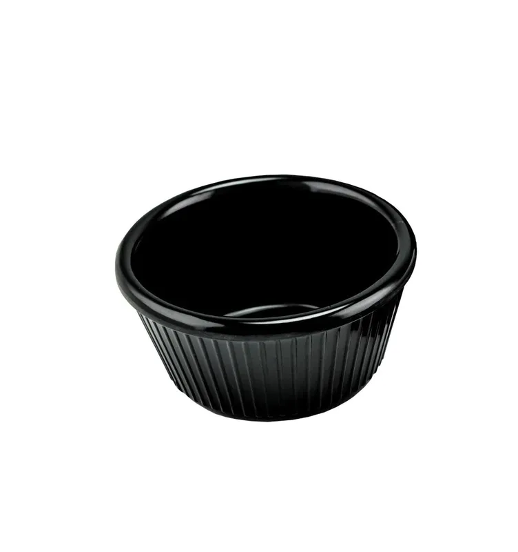 RAMEKIN 2OZ RAYADO NEGRO