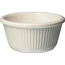 RAMEKIN 3OZ RAYADO HUESO