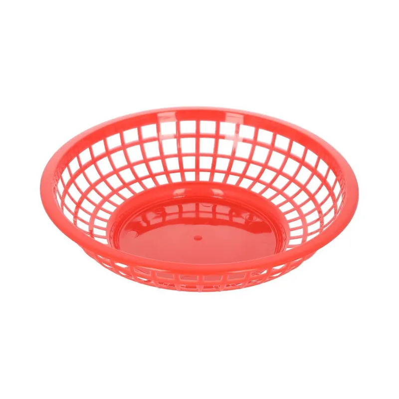 CANASTILLA REDONDA DE 20 CM ROJA