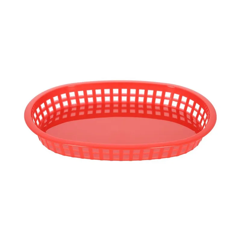 CANASTILLA OVALADA DE 27 CM ROJA