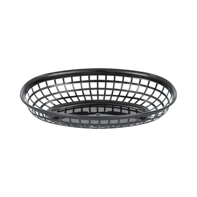 CANASTILLA OVALADA DE 25 CM NEGRA CHICA