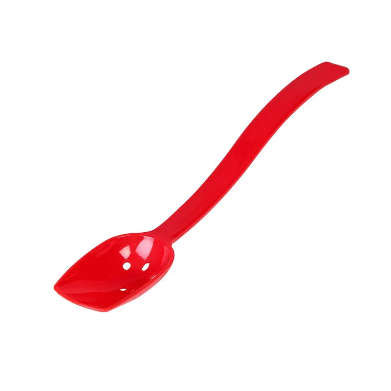 CUCHARA PARA TOPPING 25CM ROJA PERFORADA