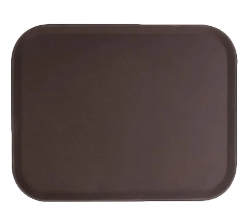 CHAROLA RECTANGULAR FIBRA DE VIDRIO CAFÉ 35X45CM