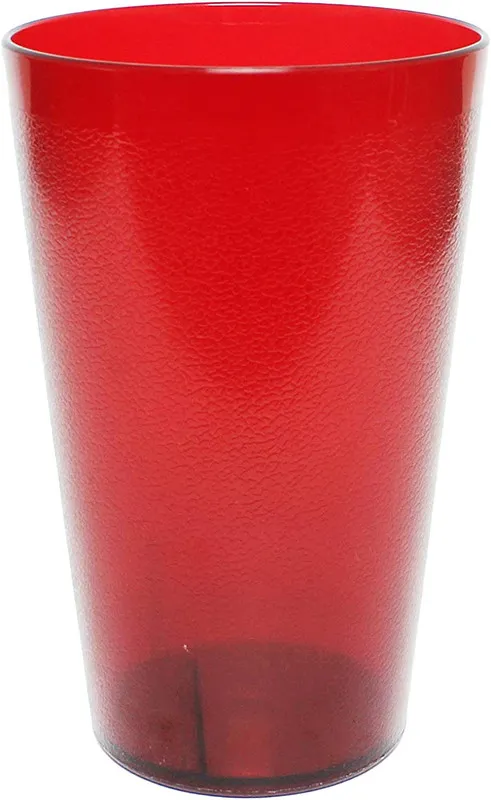 VASO TEXTURIZADO 12OZ ROJO