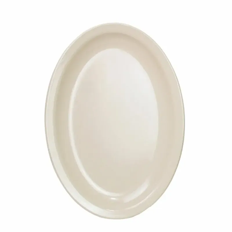 MELAMINA PLATO OVALADO 23CM BEIGE