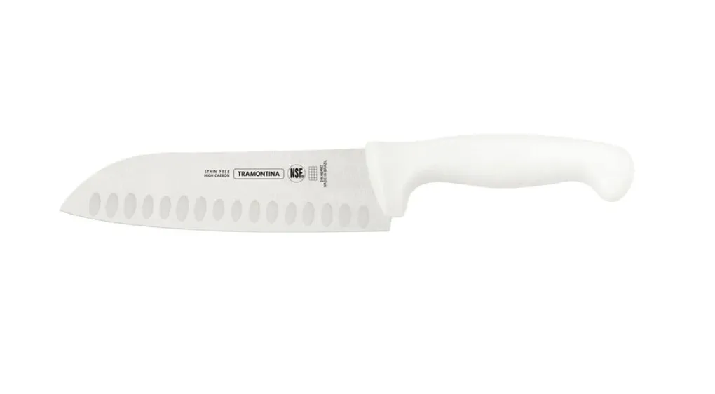 TRAMONTINA CUCHILLO SANTOKU 17CM BLANCO