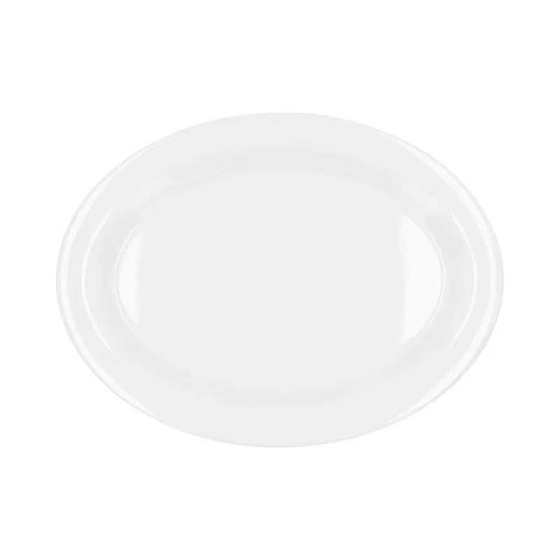 MELAMINA PLATO OVALADO 30CM BLANCO