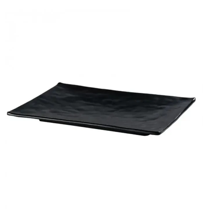 MELAMINA PLATO RECTANGULAR 25CM BLACK TRAVESSA