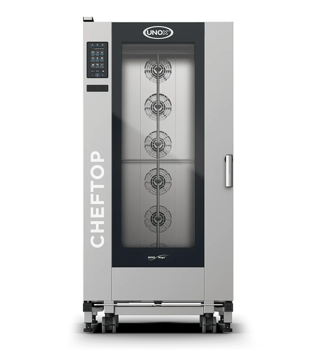 HORNO COMBINADO A GAS 20 NIVELES GN 2/1 UNOX